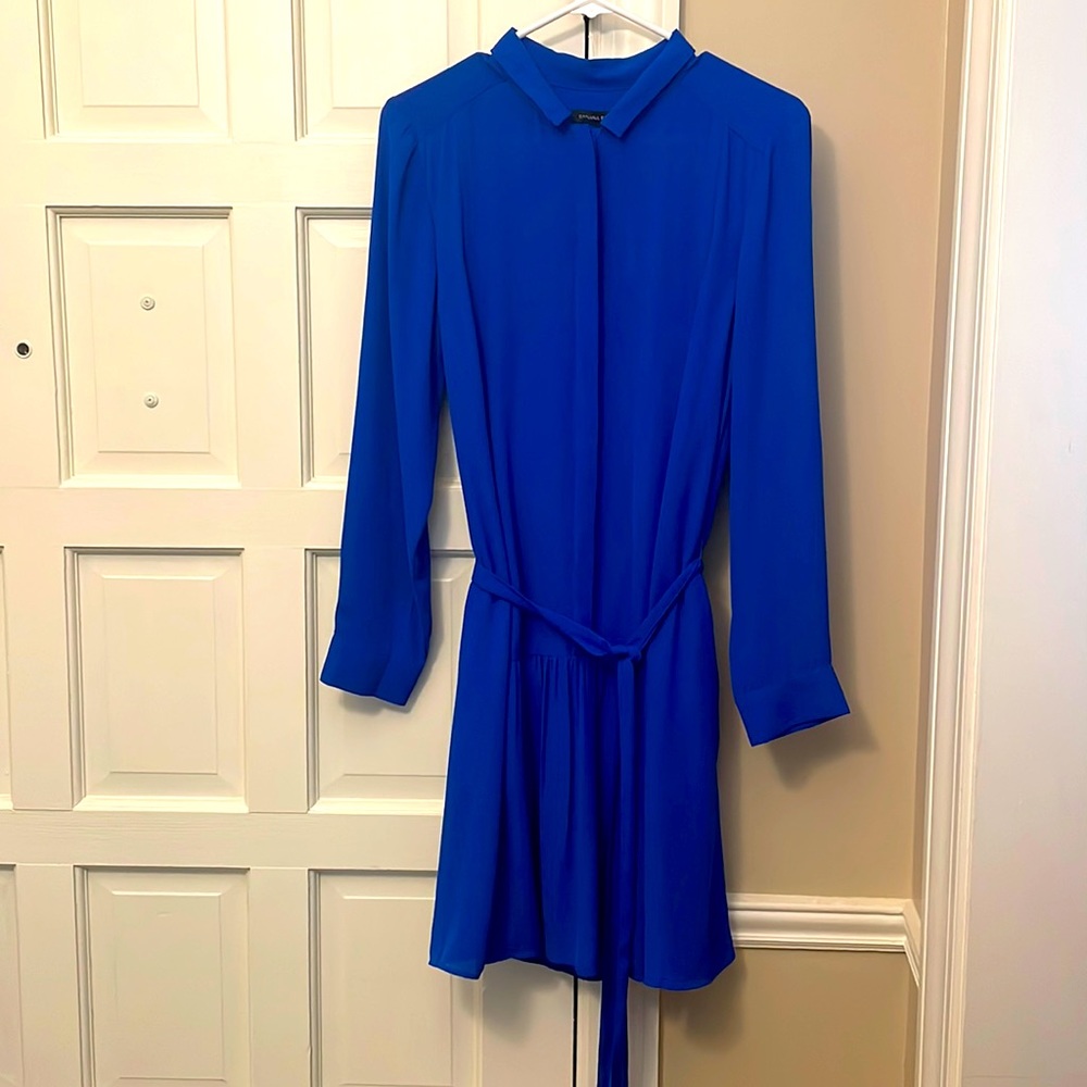 Gorgeous royal blue, silk dress from Banana Republic. Tags still on